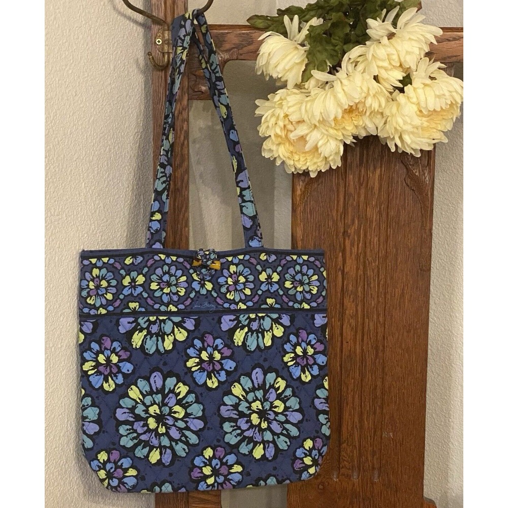 Vera Bradley Indigo Pop Purse Floral Handbag Retired